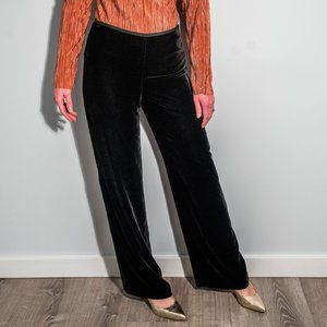 Armani Black Velvet Wide Legged Pants